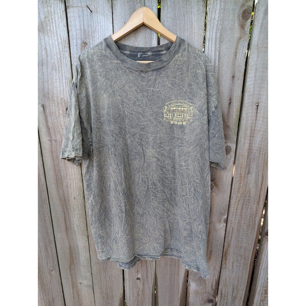 Sturgis T Shirt 65th Annual 2005 XL Acid Wash Double Sided